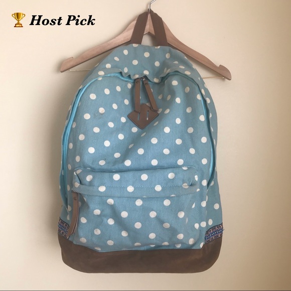 Mossimo Supply Co. Handbags - Mossimo Light Blue Polka Dot Backpack